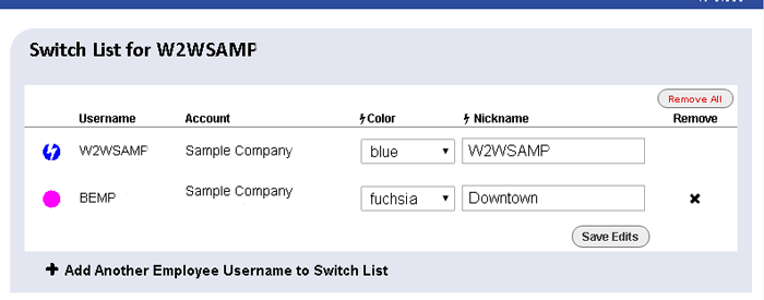 switch list window